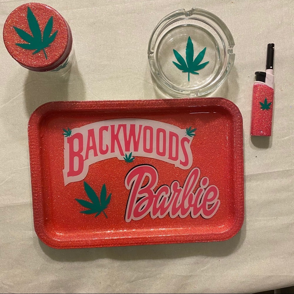 Rolling tray set